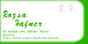 rozsa hafner business card
